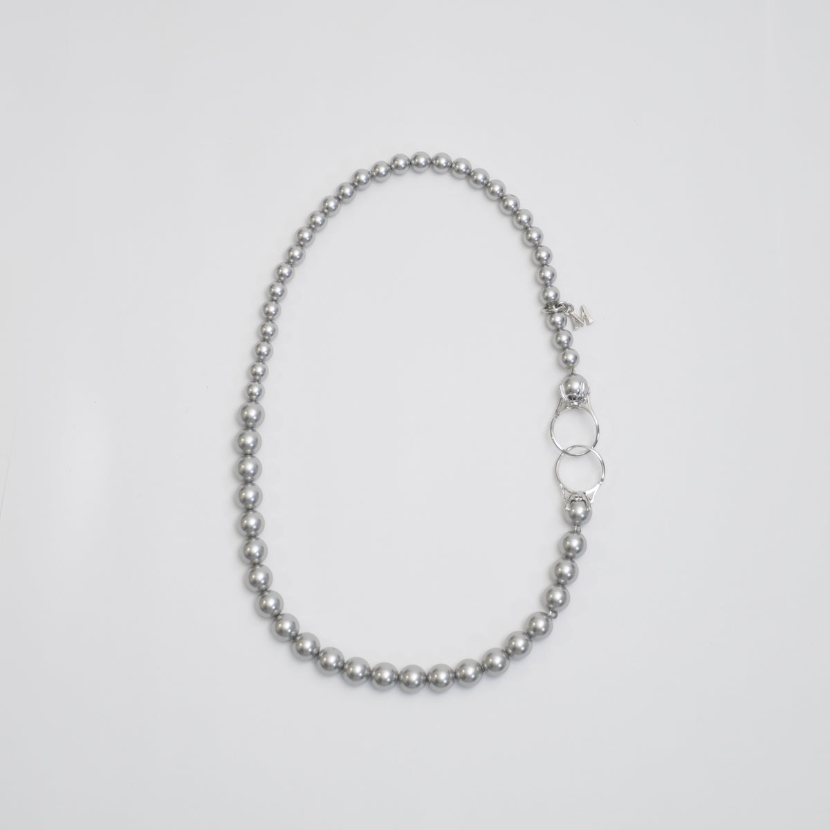 pearl necklace (6mm×8mm light gray pearl / 38cm) – MAYU