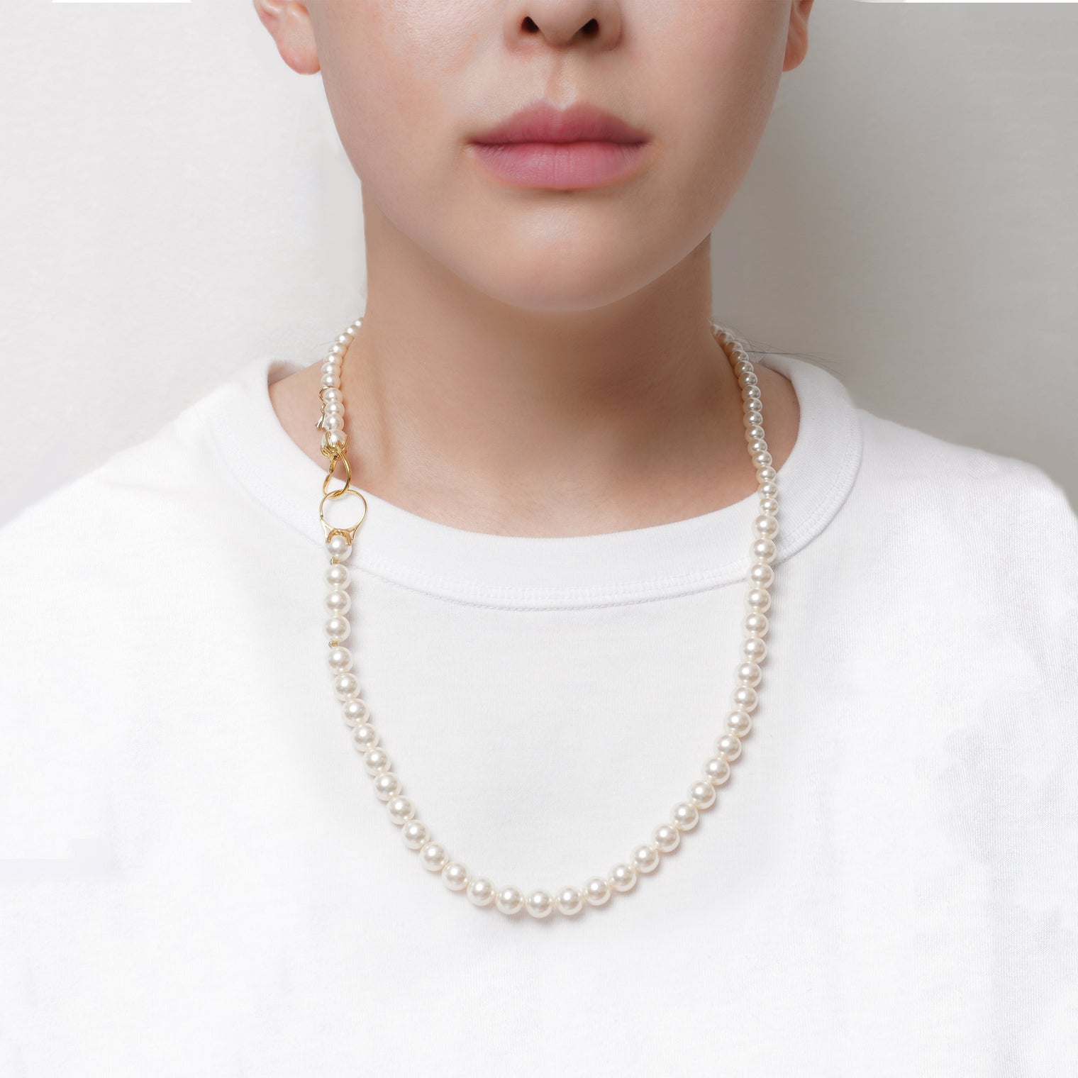 pearl necklace (6mm×8mm pearl / 60cm)