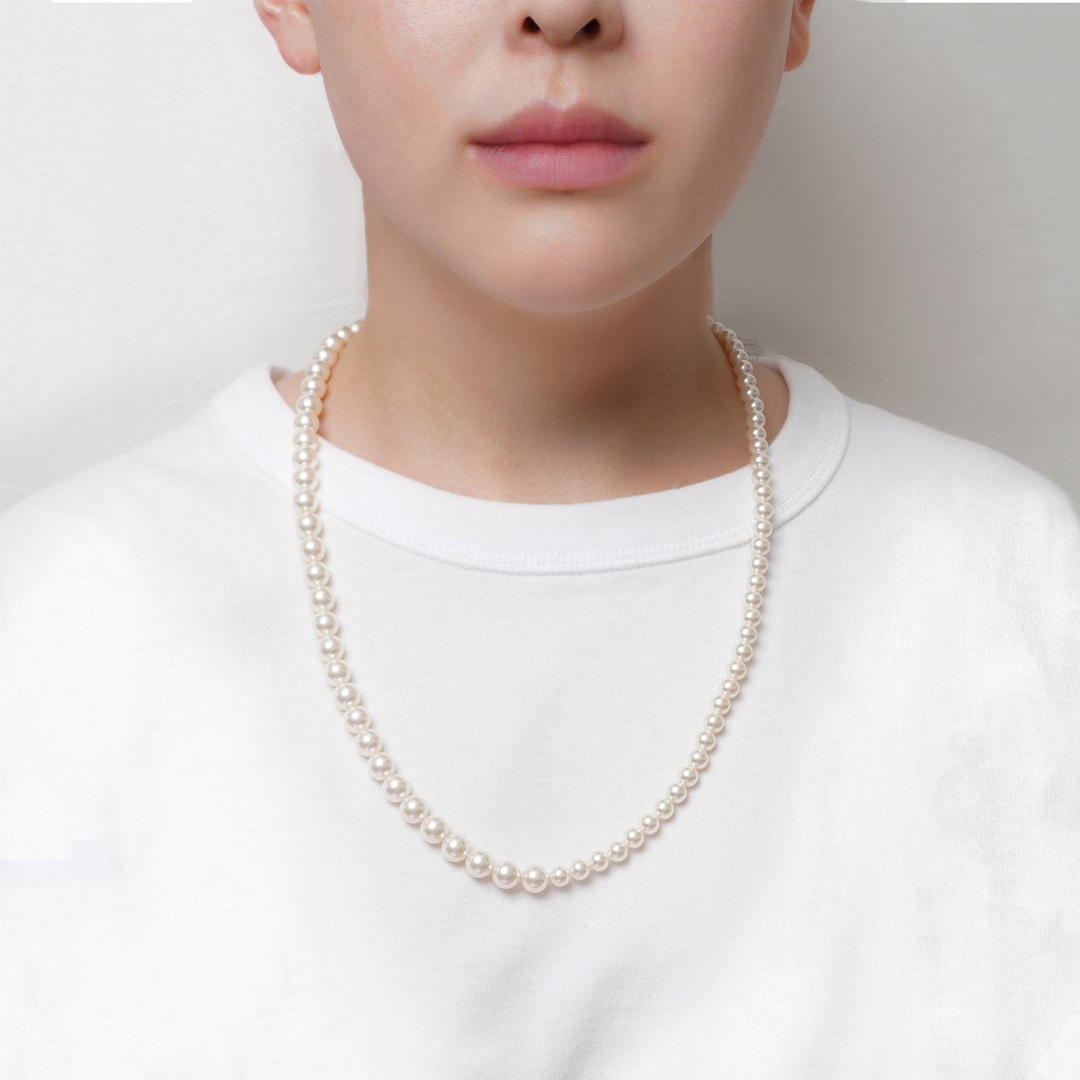 pearl necklace (6mm×8mm pearl / 60cm)