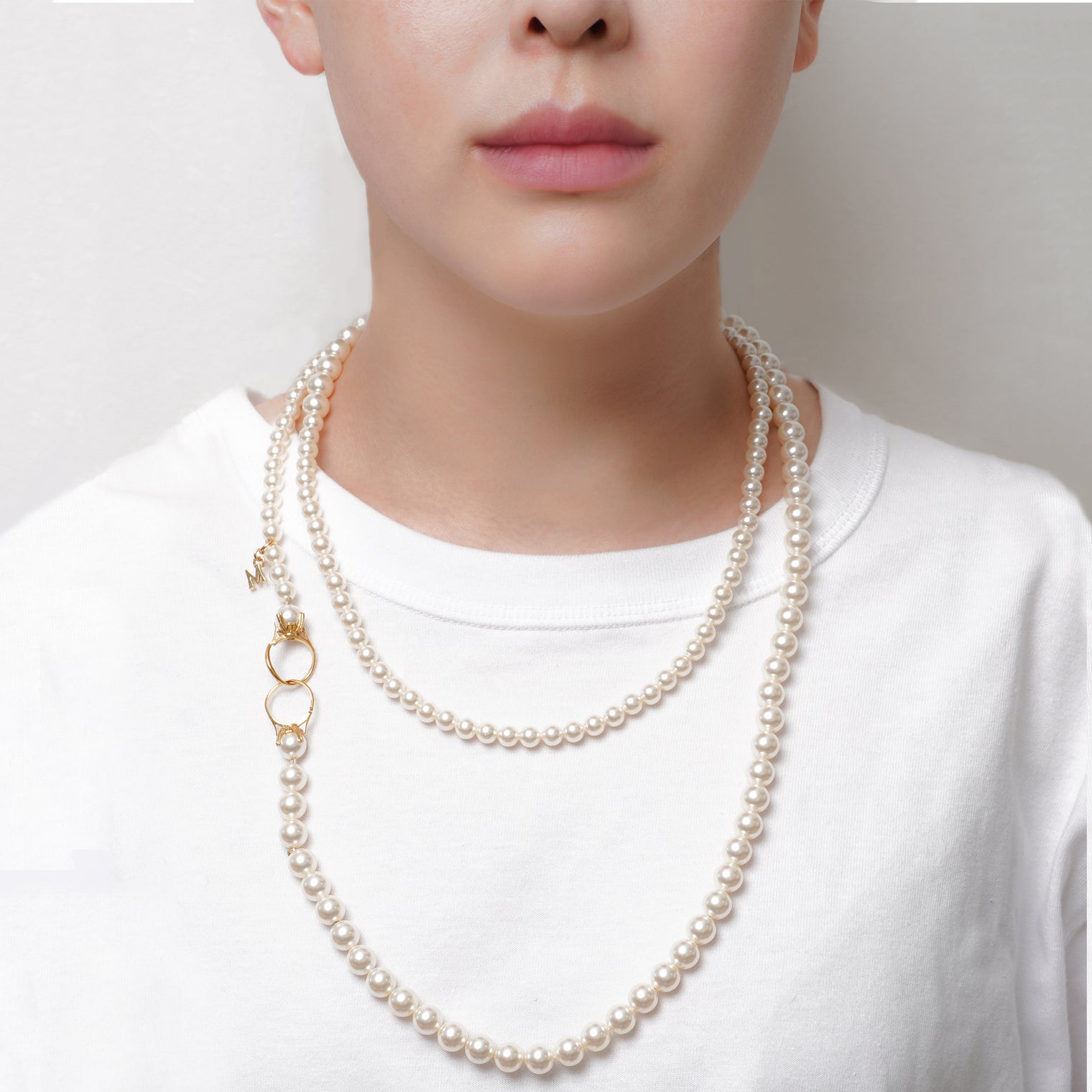 pearl necklace (6mm×8mm pearl / 120cm)