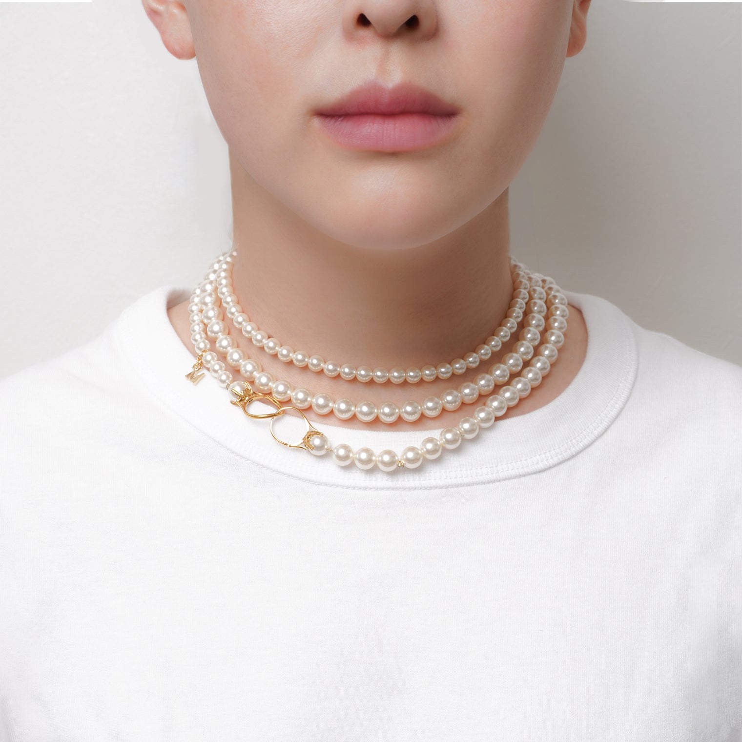pearl necklace (6mm×8mm pearl / 120cm)