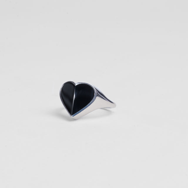 mini Heart ring (Onyx)