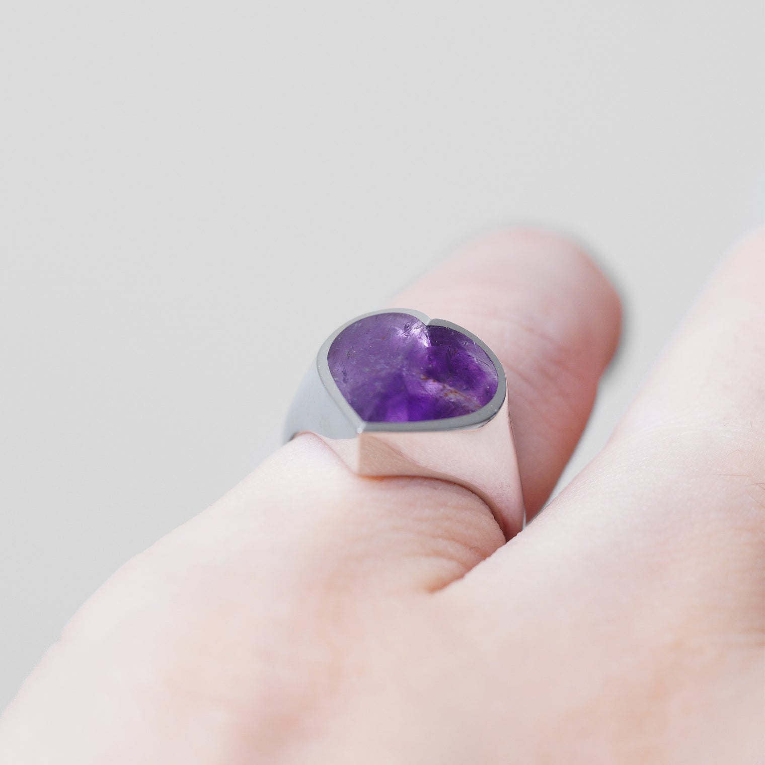 mini Heart ring (Amethyst)