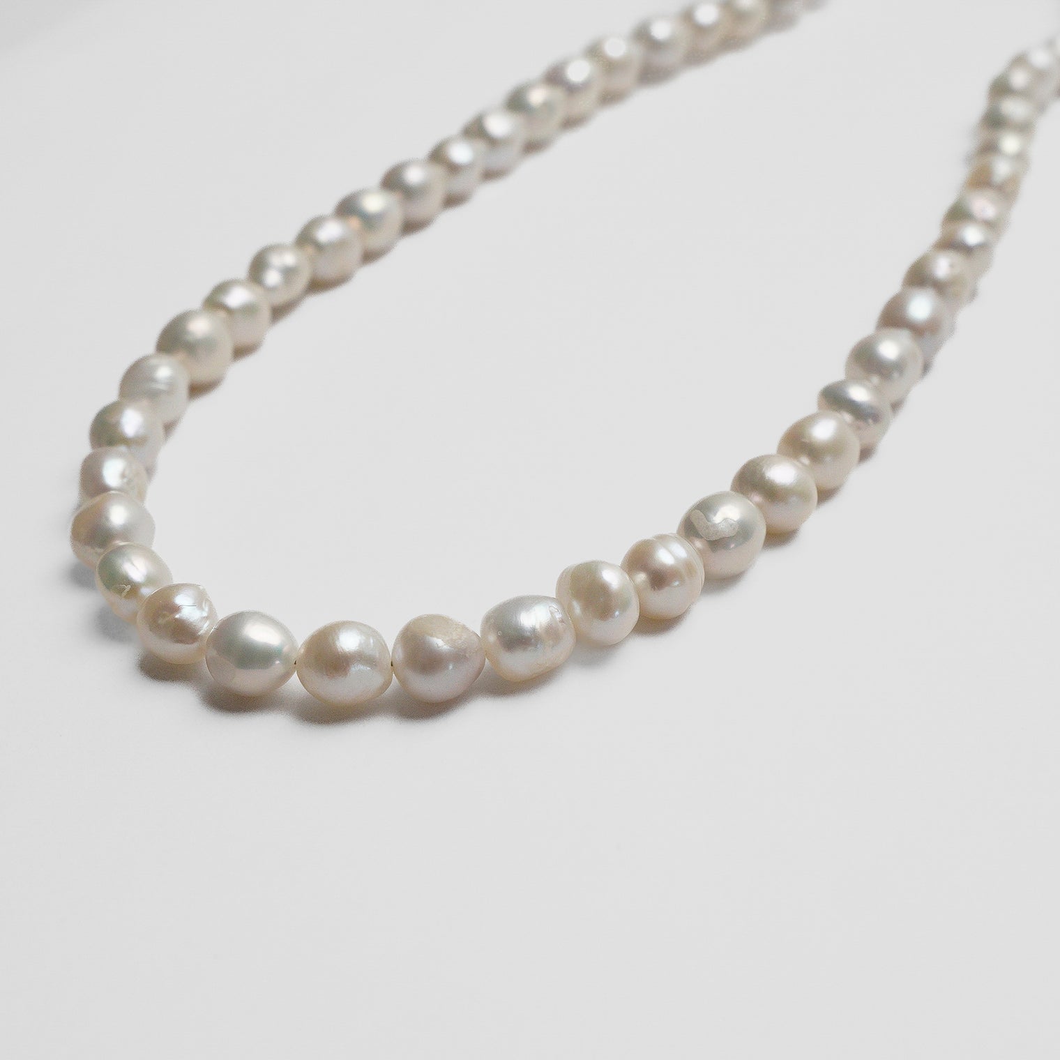 LIMITED COLLECTION 【Freshwater pearl ball chain necklace(potato/classic)】