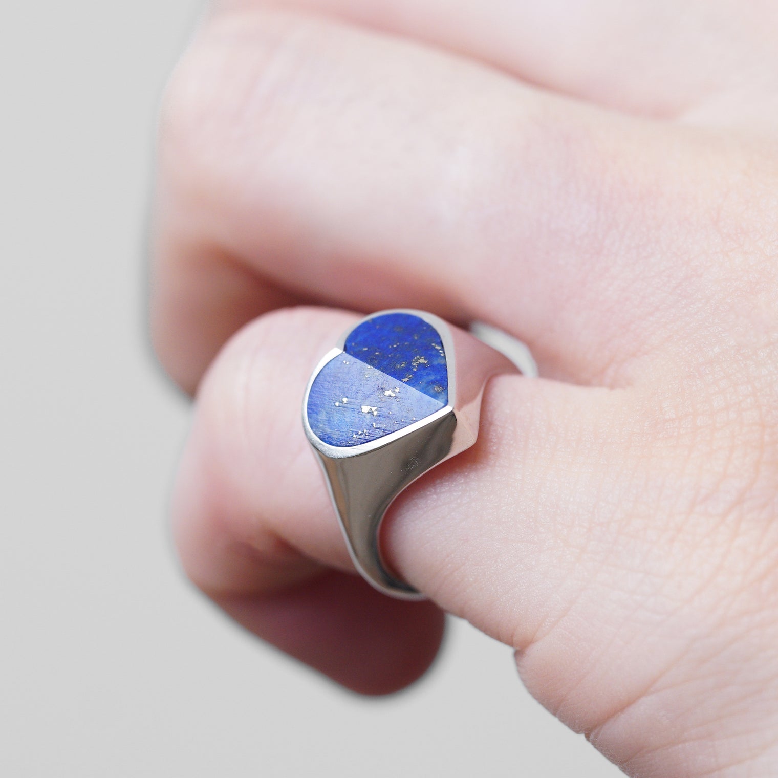 mini Heart ring (Lapis lazuli)