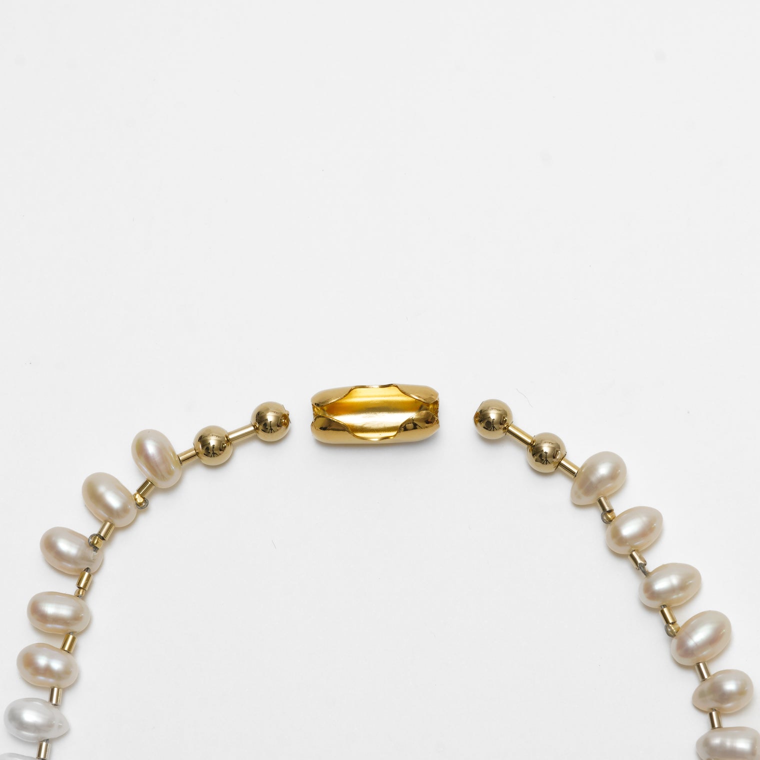 LIMITED COLLECTION【Baroque pearl ball chain necklace (Cleopatra /gold )】