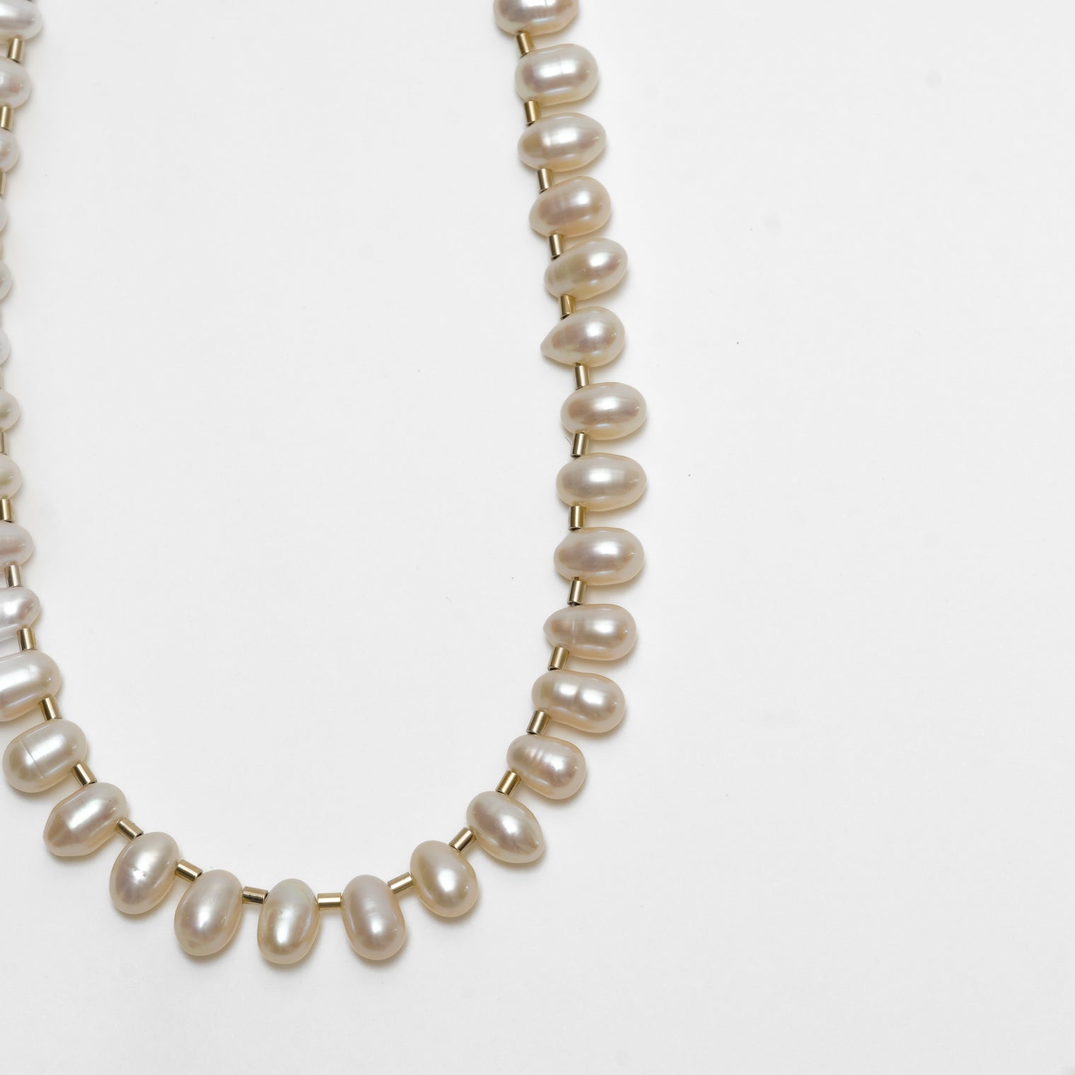 LIMITED COLLECTION【Baroque pearl ball chain necklace (Cleopatra /gold )】