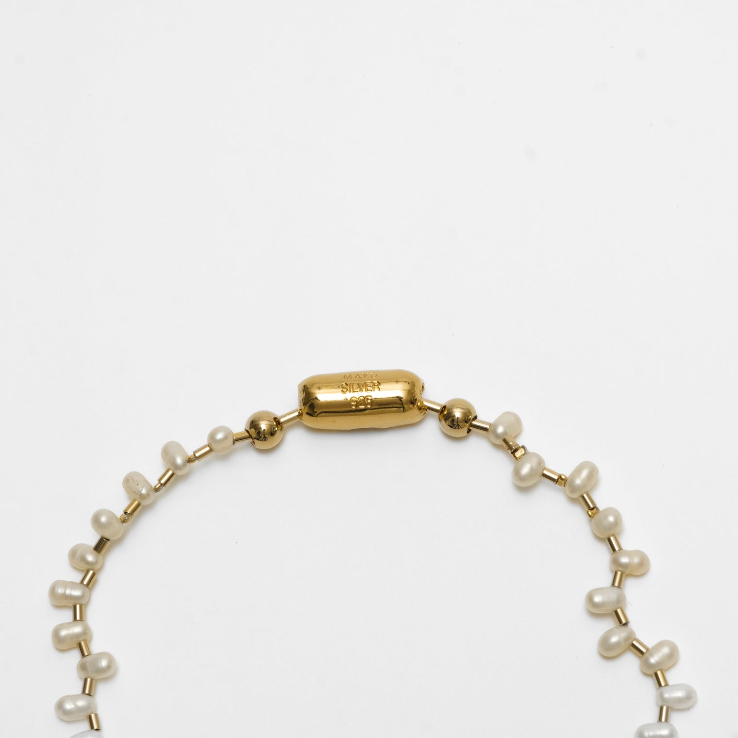 LIMITED COLLECTION【Baroque pearl ball chain necklace (Tiny Cleopatra / gold)】