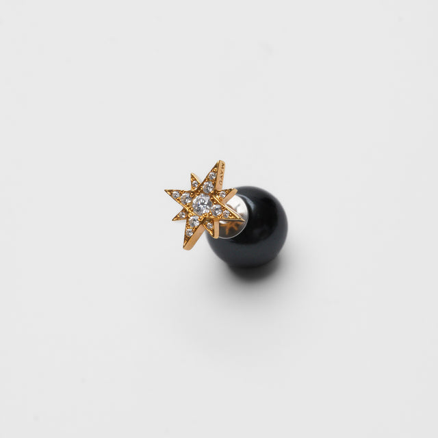 little star pierce (gold / cubic zirconia)