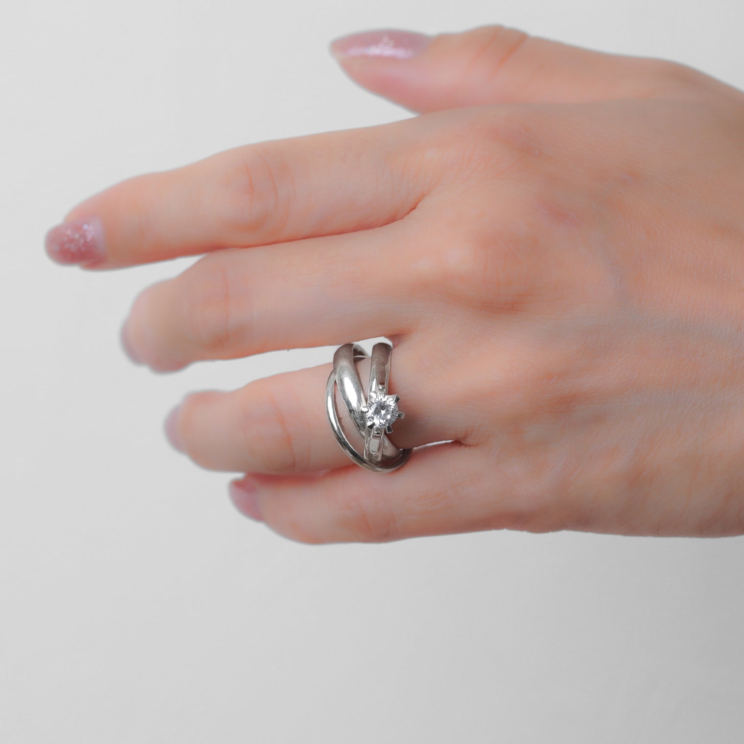 Triple ring solitaire