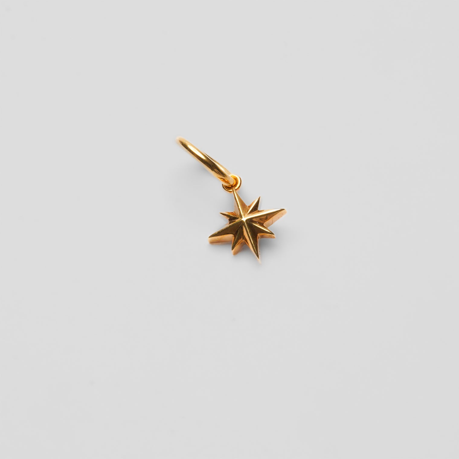 little star charm (reversible / gold / cubic zirconia)