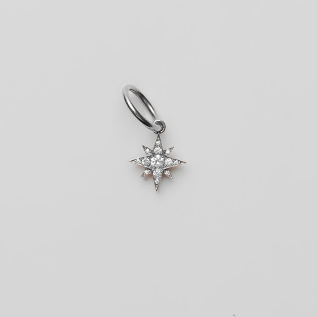 【NEW】little star charm (reversible / silver / cubic zirconia)