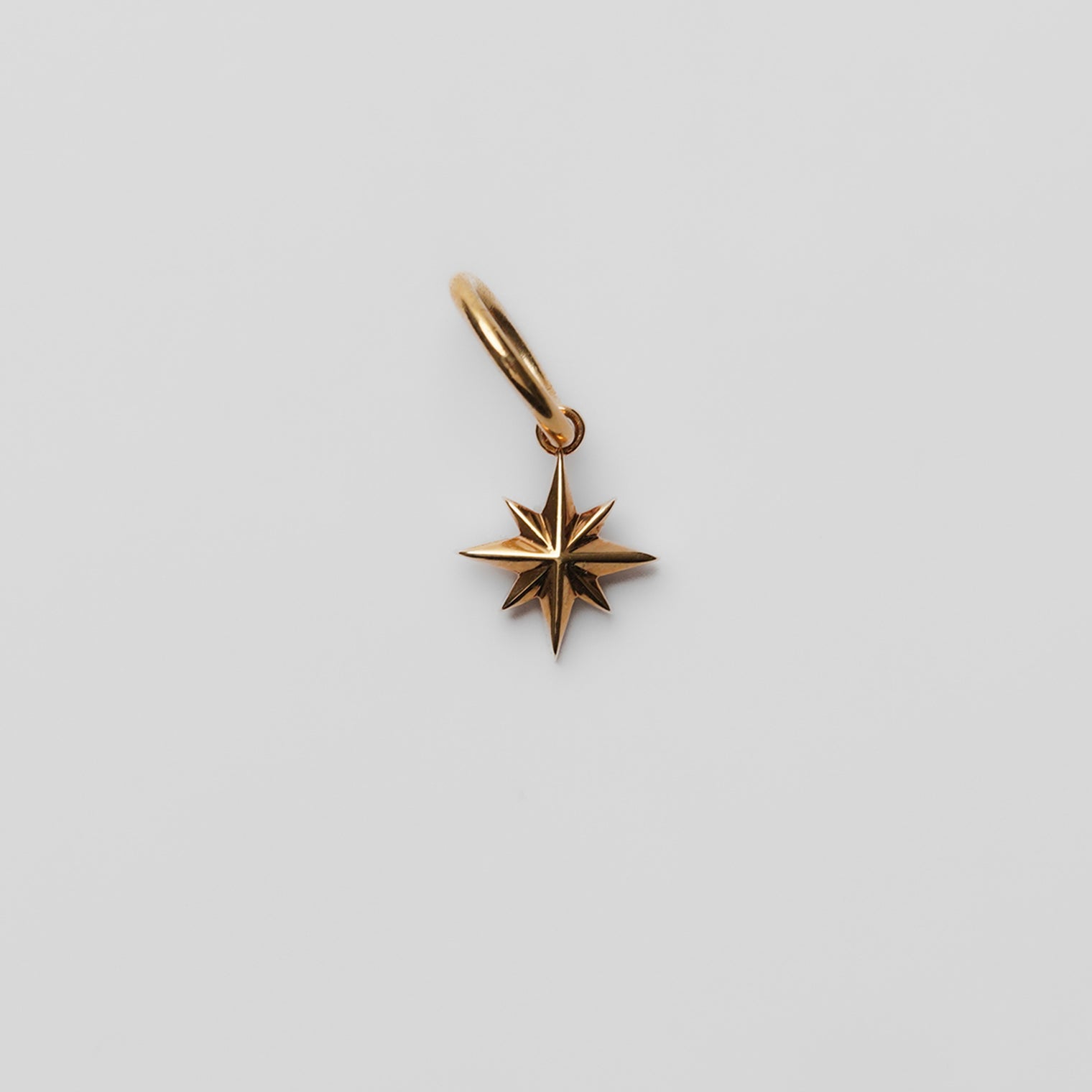 little star charm (reversible / gold / cubic zirconia)