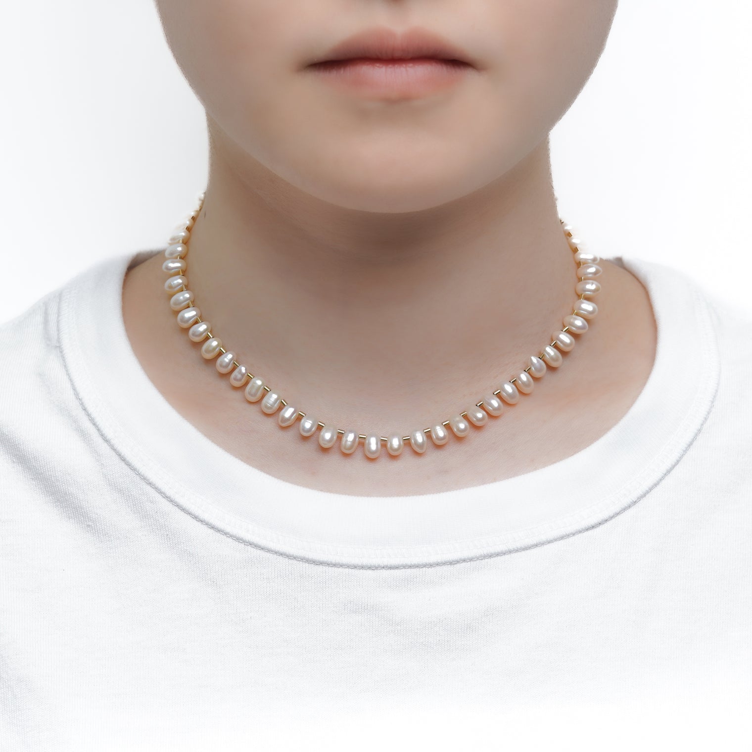 LIMITED COLLECTION【Baroque pearl ball chain necklace (Cleopatra /gold )】