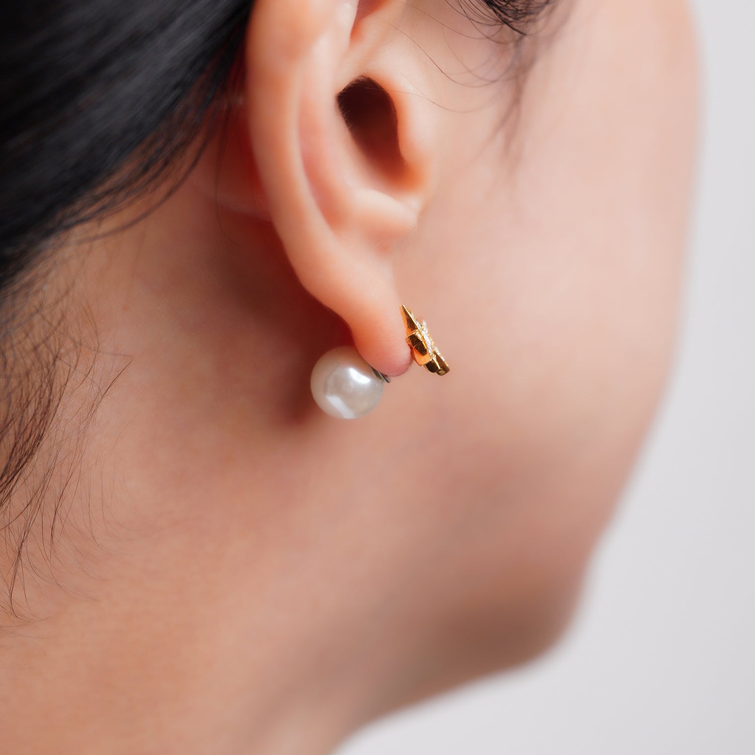 little star pierce (gold / cubic zirconia)