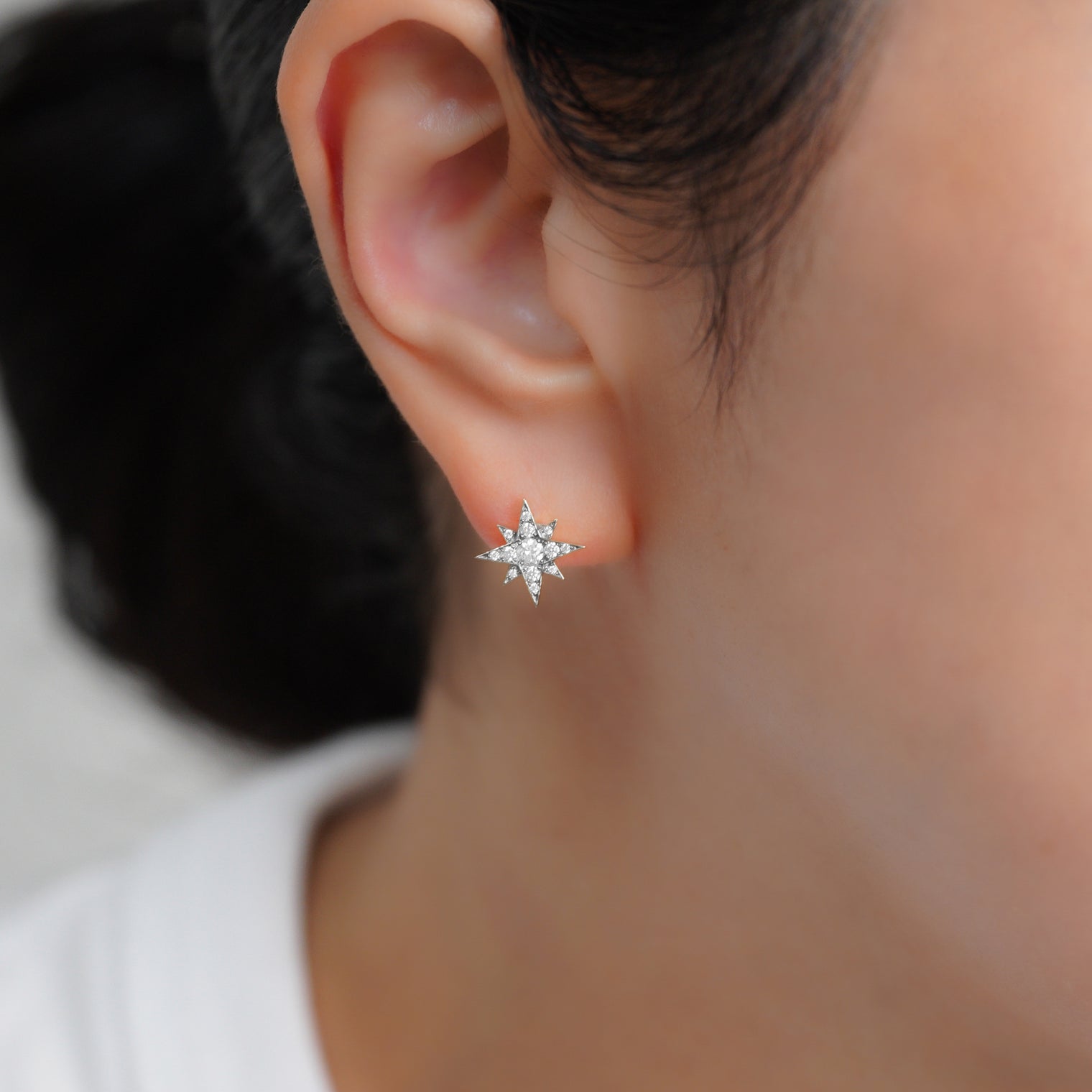 【NEW】little star pierce (silver / cubic zirconia)