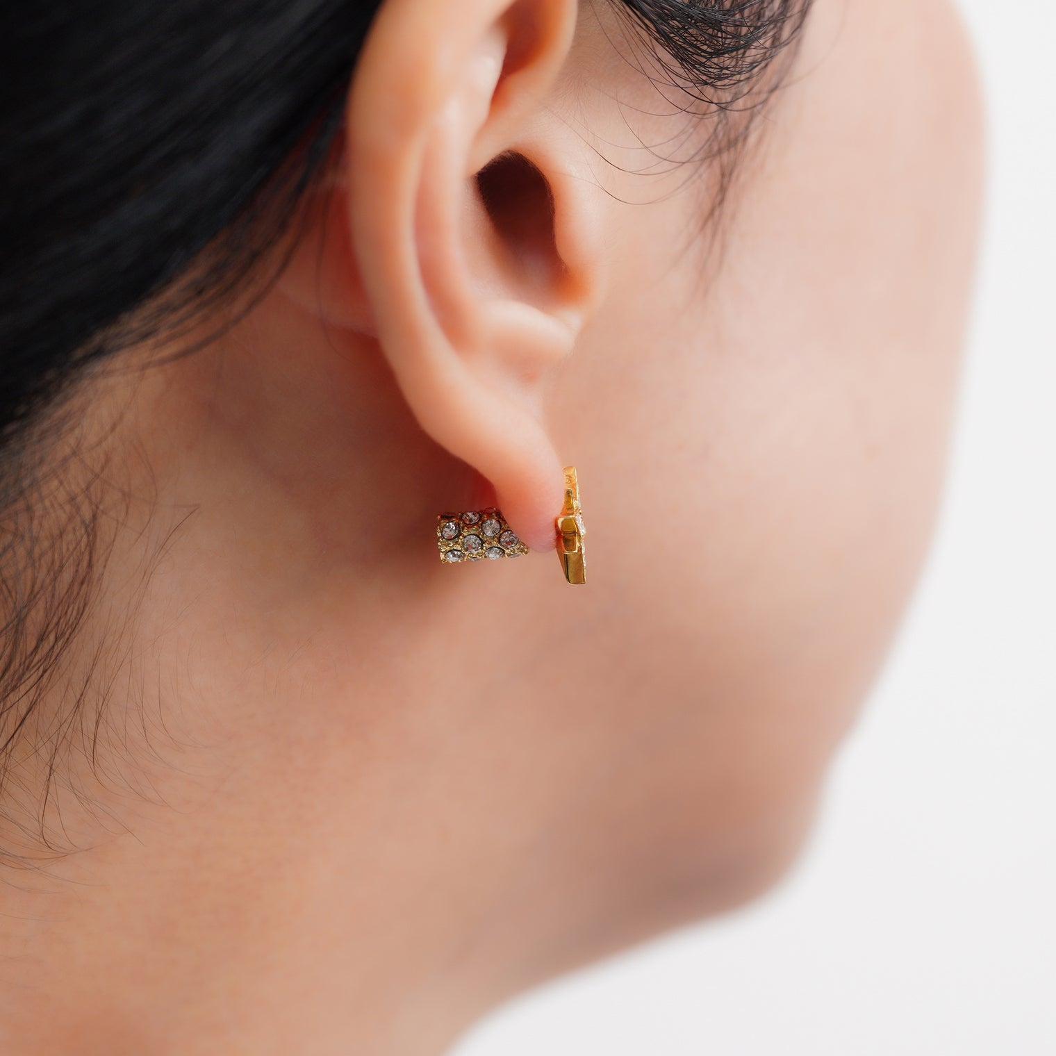 little star pierce (gold / cubic zirconia)