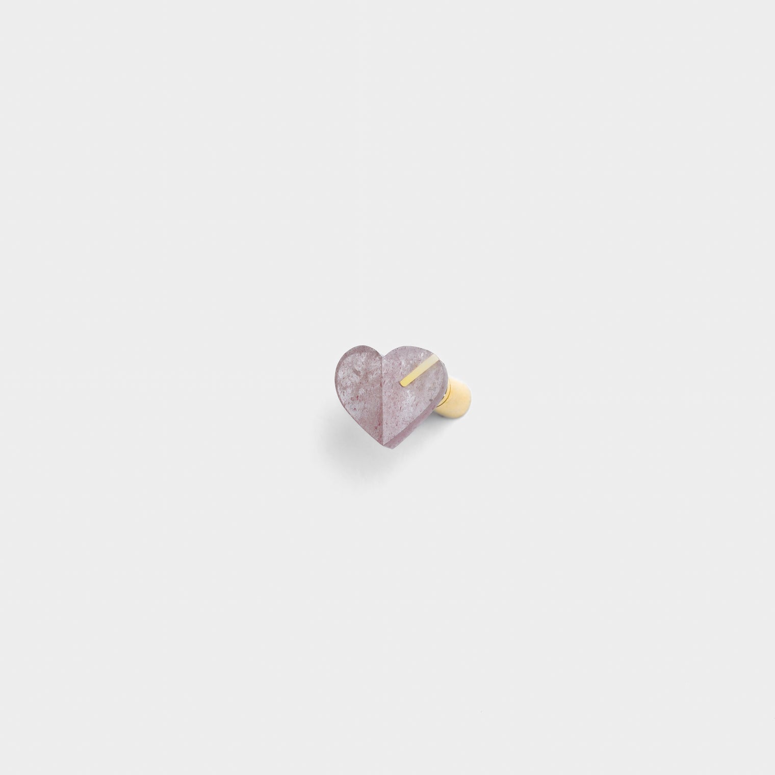 【 Limited Collection 】mini Heart pierced earring (Strawberry quartz / K10 post)