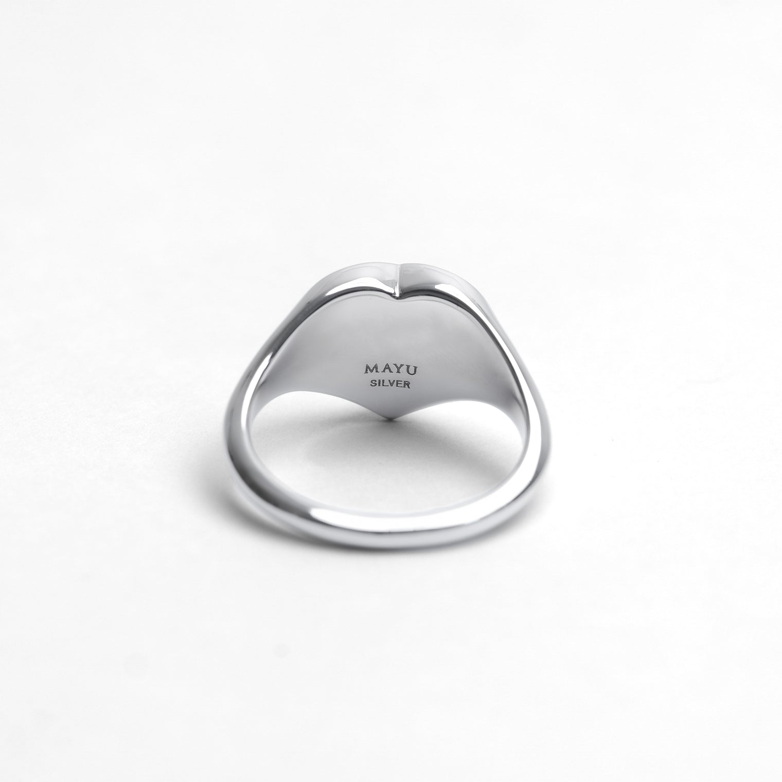 Heart signet ring ( silver )