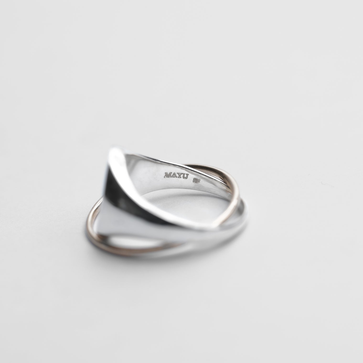 Double ring signet / k10