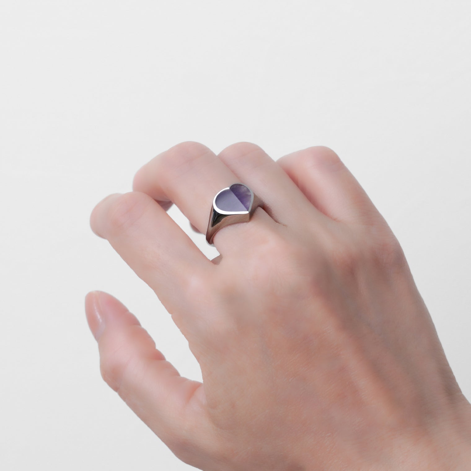 mini Heart ring (Amethyst)