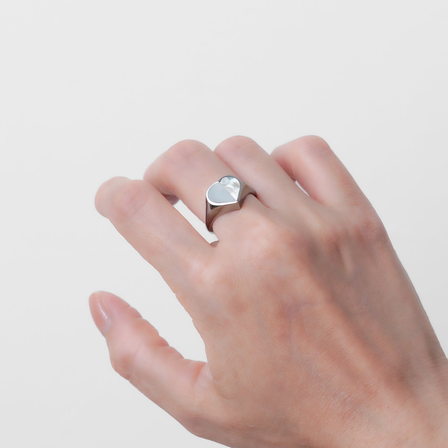 mini Heart ring (Mother of pearl)