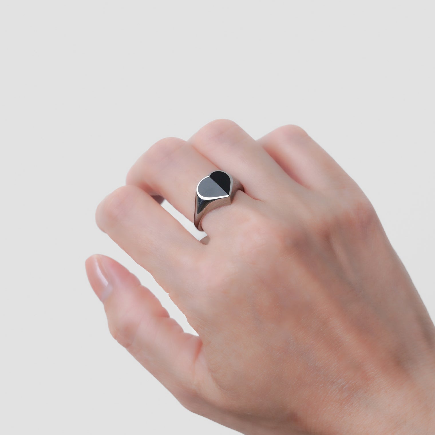 mini Heart ring (Onyx)
