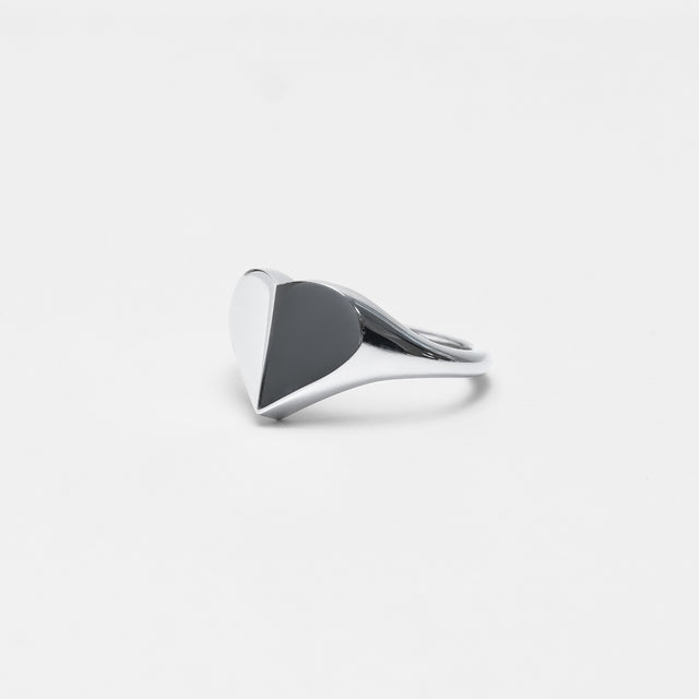 Heart signet ring ( silver )