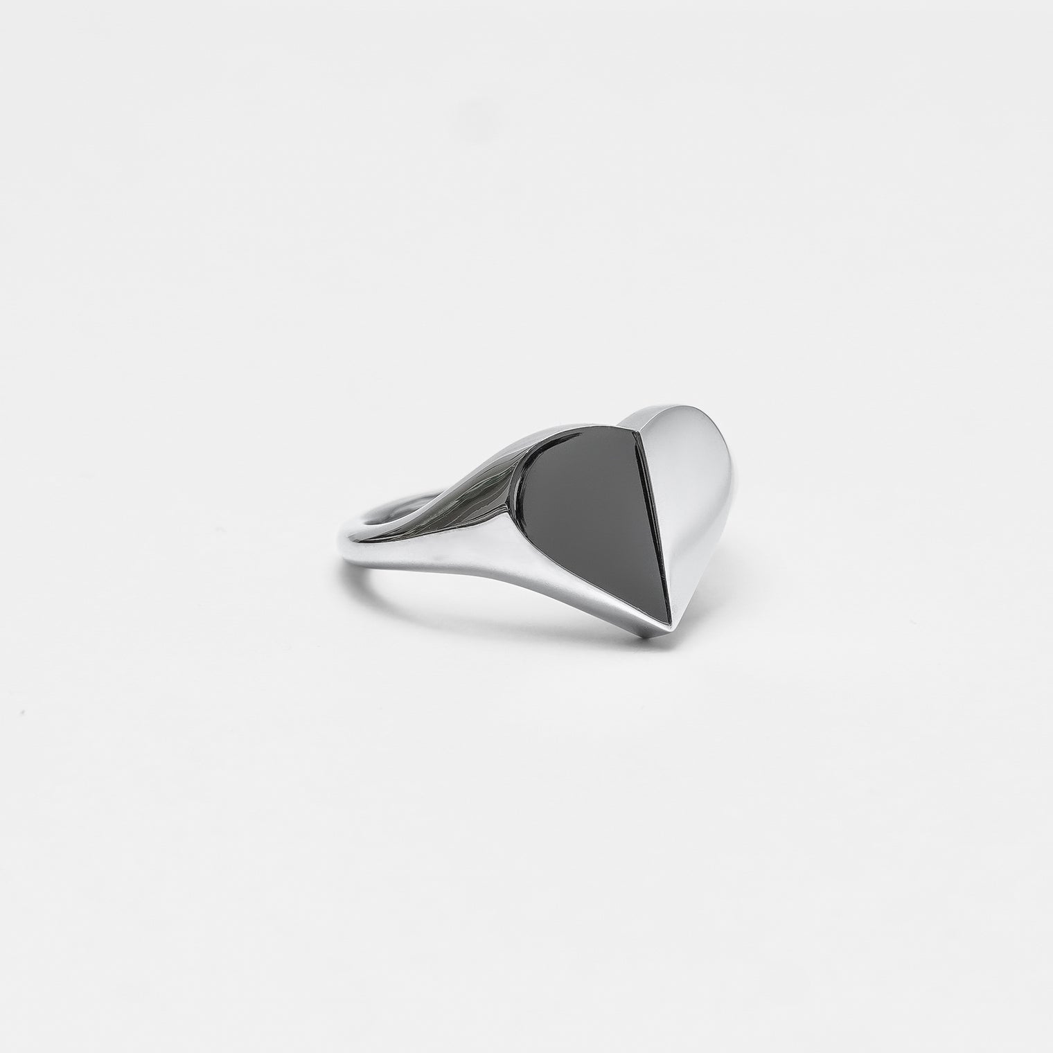 Heart signet ring ( silver )