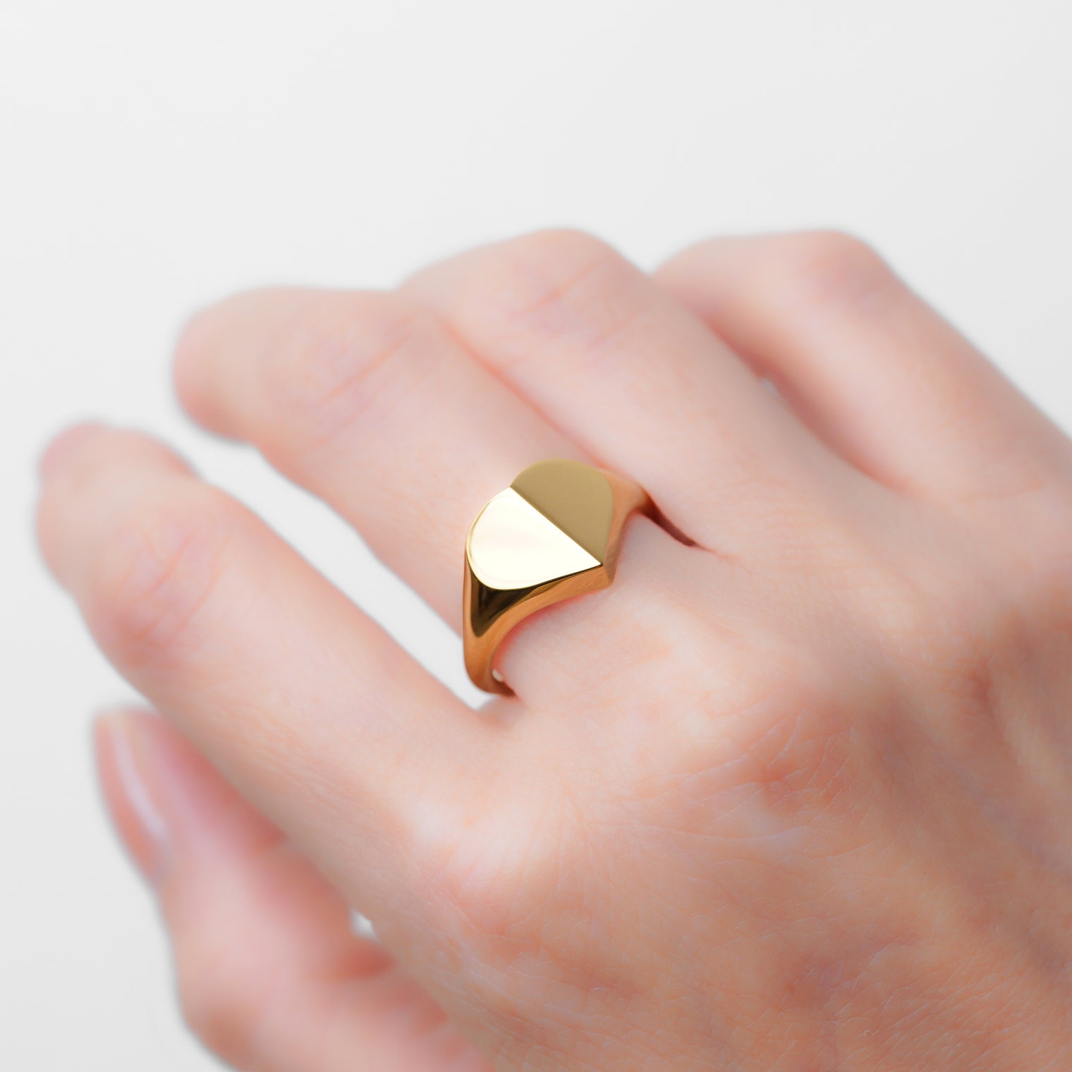 Heart signet ring ( gold )