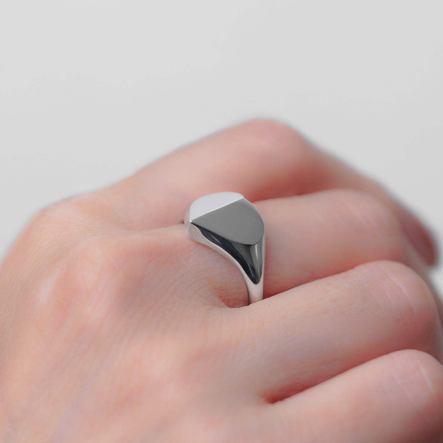 Heart signet ring ( silver )