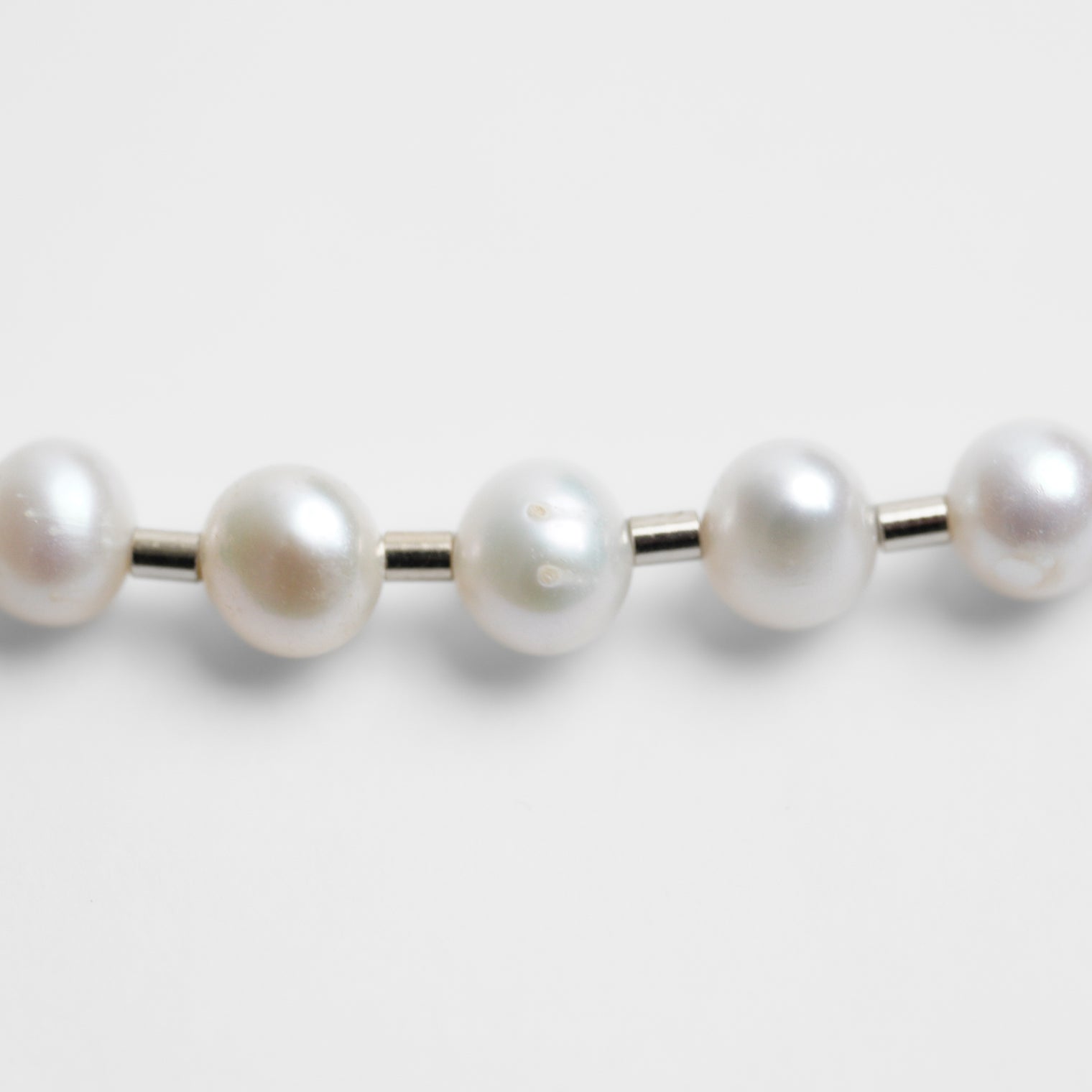 【an-other】 freshwater pearl ball chain necklace (gold)
