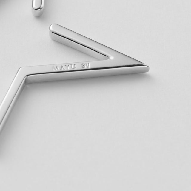 【New】Hoop star earcuff (middle/silver)