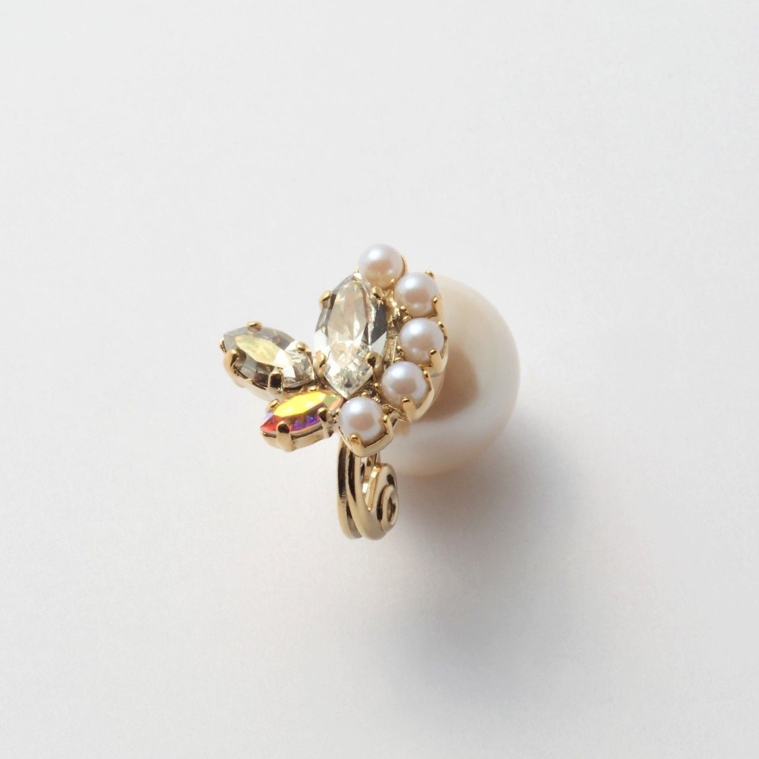 bijoux crystals pearl earring