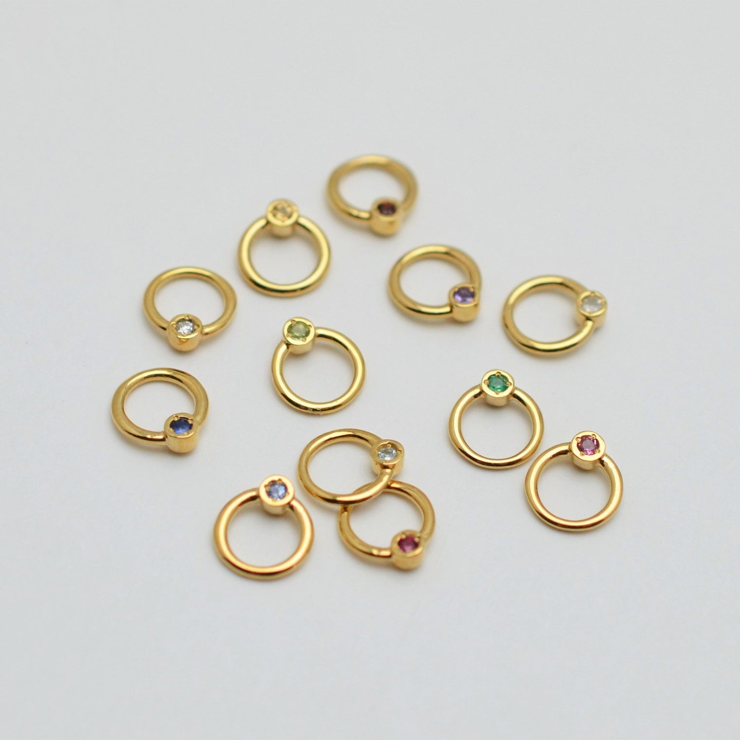 Birthstone ring charm 7-9