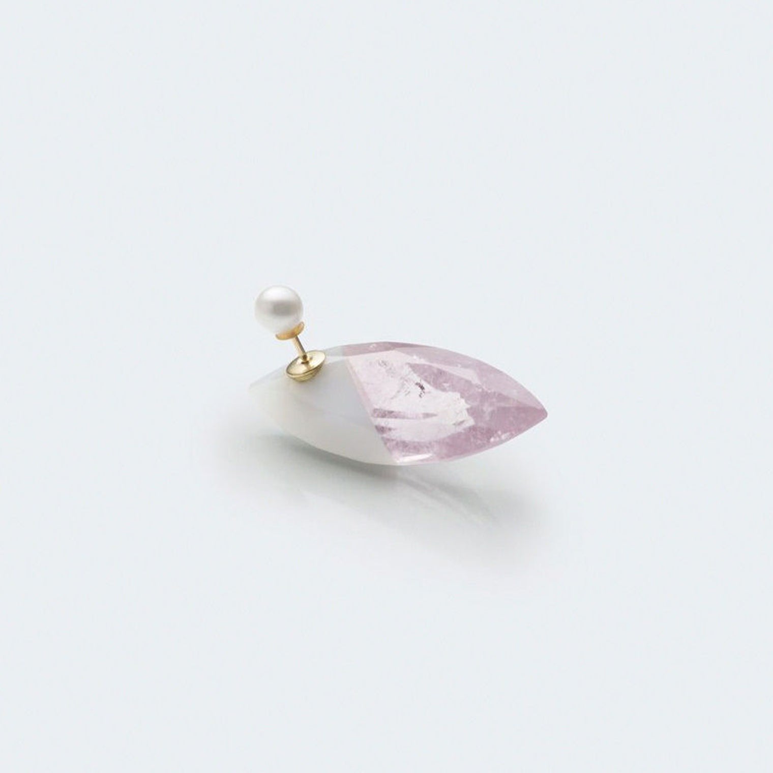semi precious stone pierce (marquise / purple)