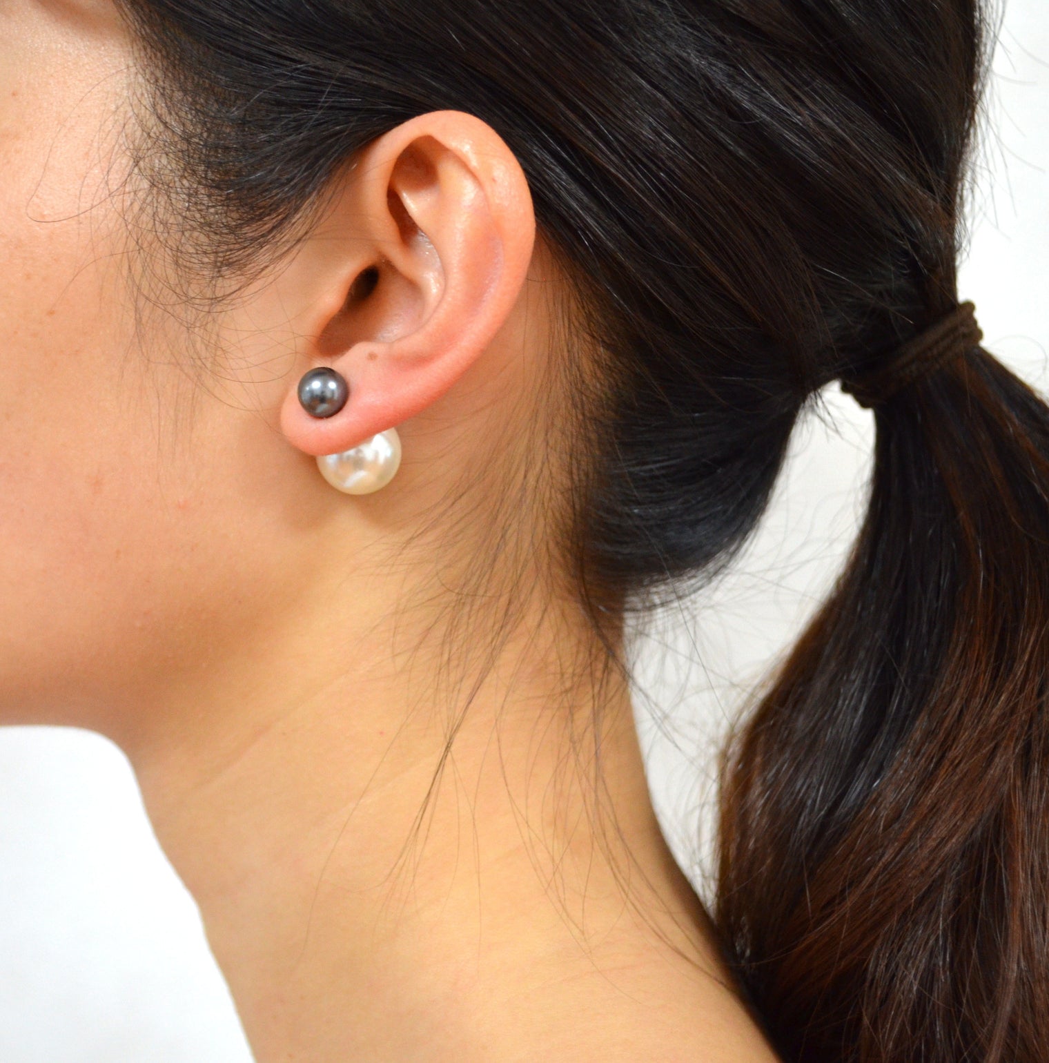 basic pearl rivets (8mm dark gray pearl × 14mm white pearl)