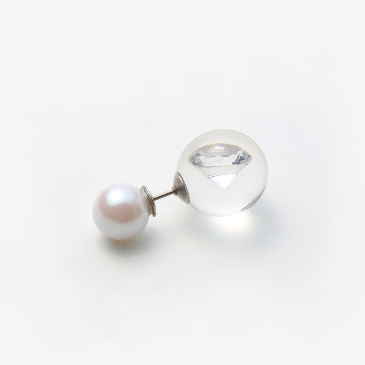 inclusion pierce (cubic zirconia / clear)