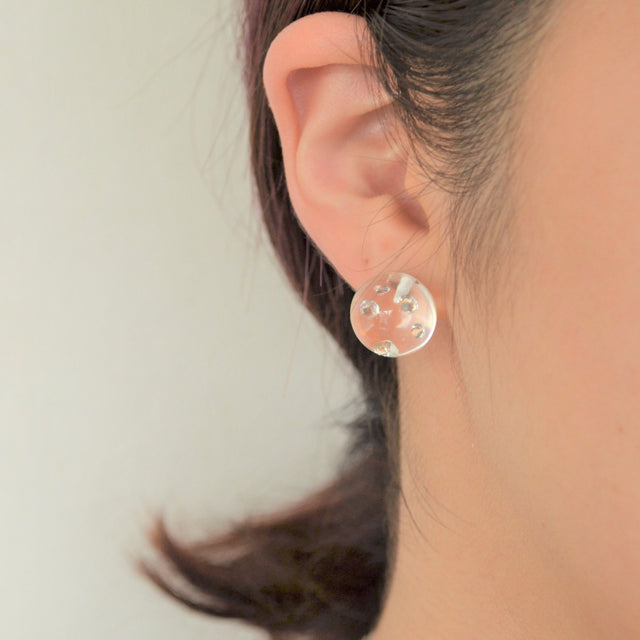 inclusion pierce (5 pieces cubic zirconias / clear)