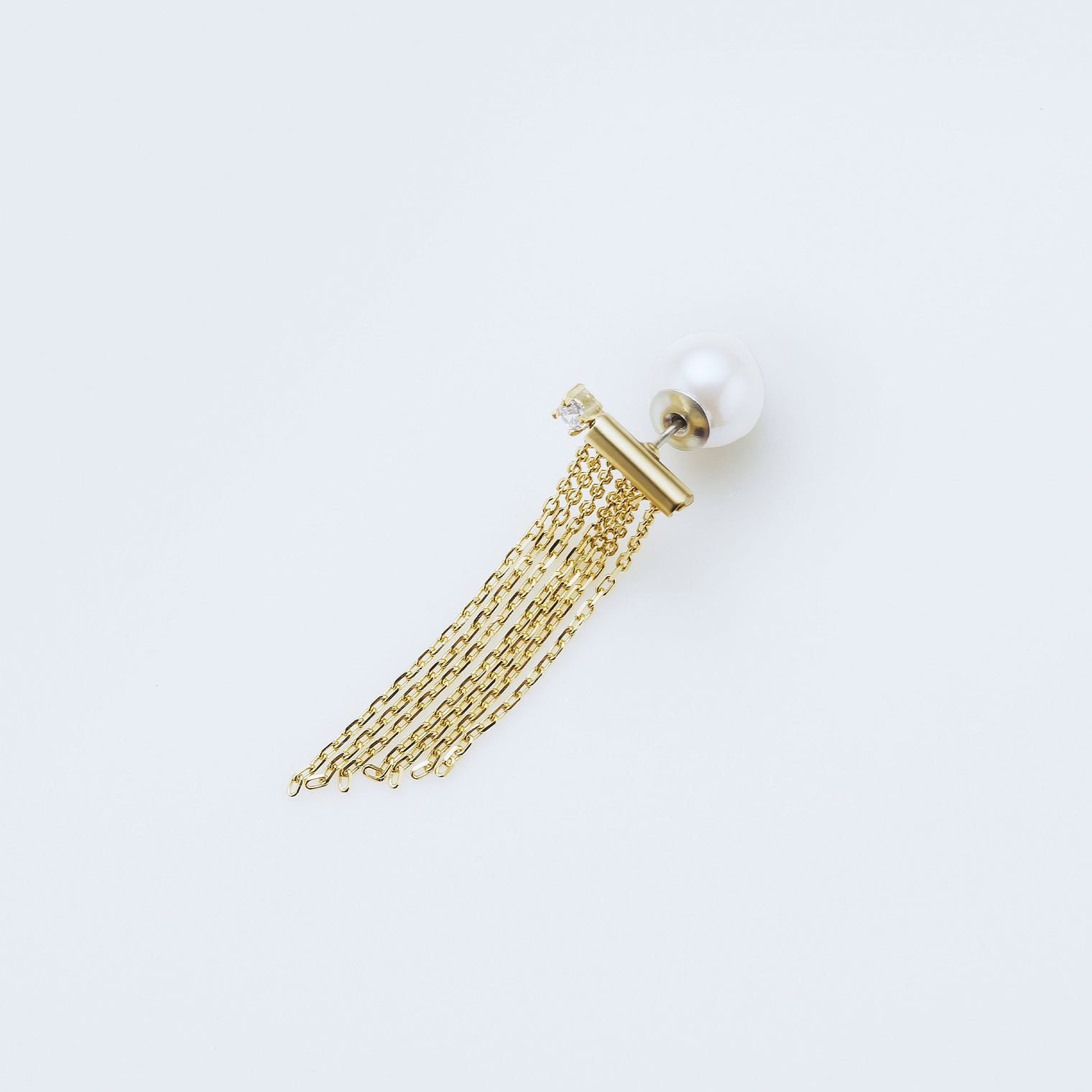 fringe pierce (long / gold)