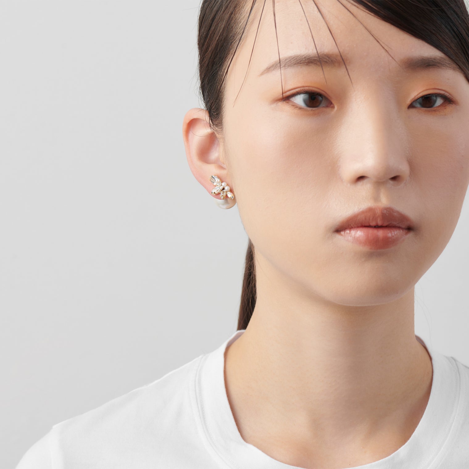 bijoux crystals pearl pierce