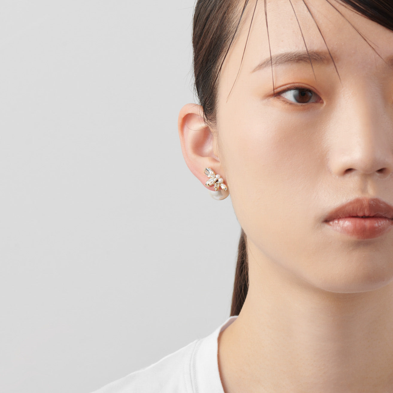 bijoux crystals pearl pierce