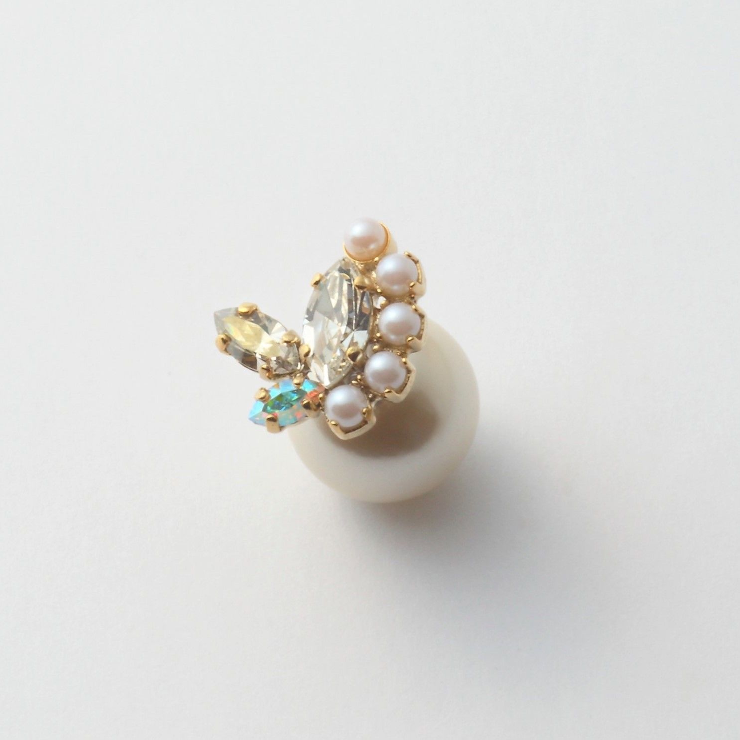 bijoux crystals pearl pierce