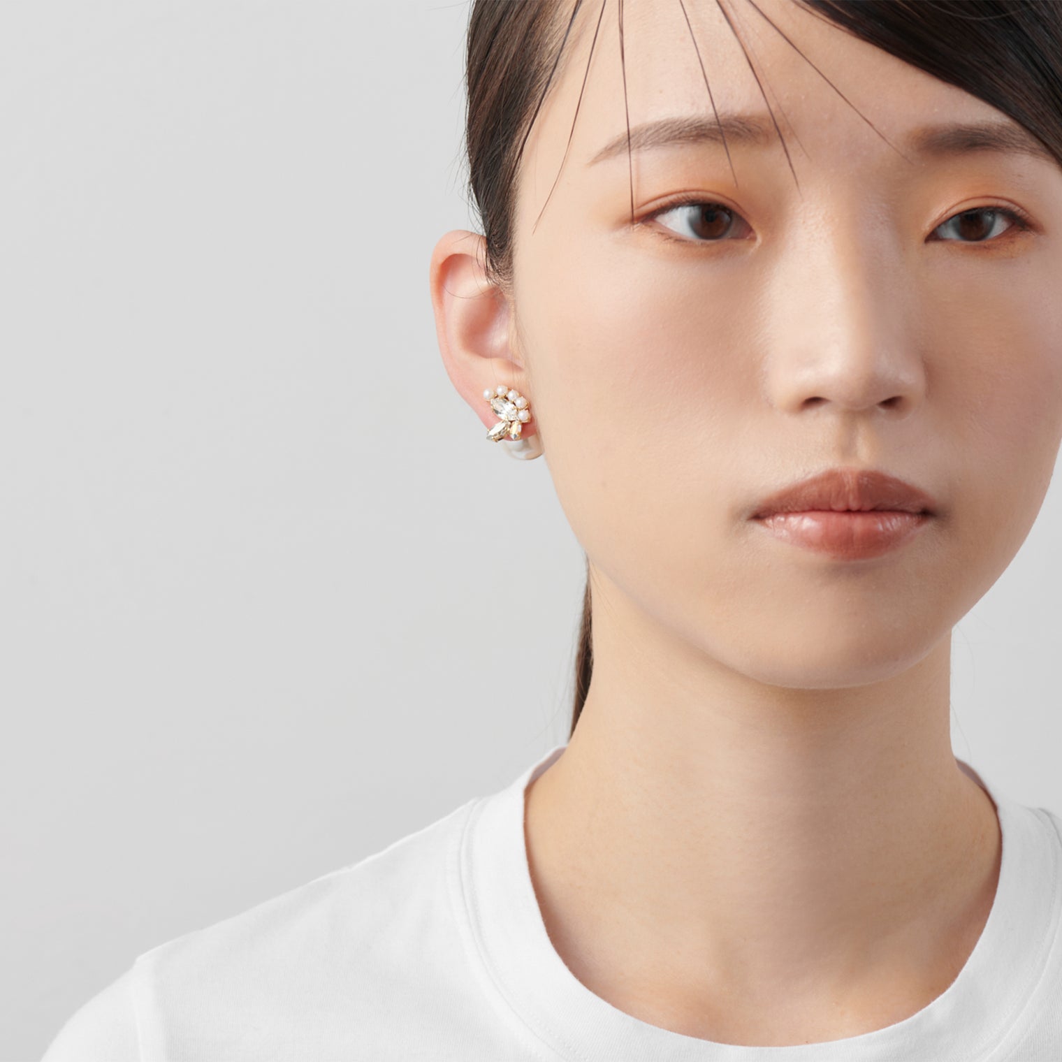 bijoux crystals pearl pierce