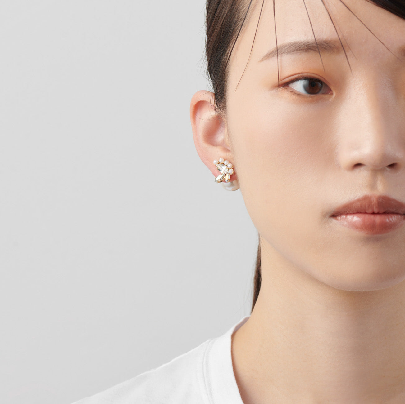 bijoux crystals pearl pierce