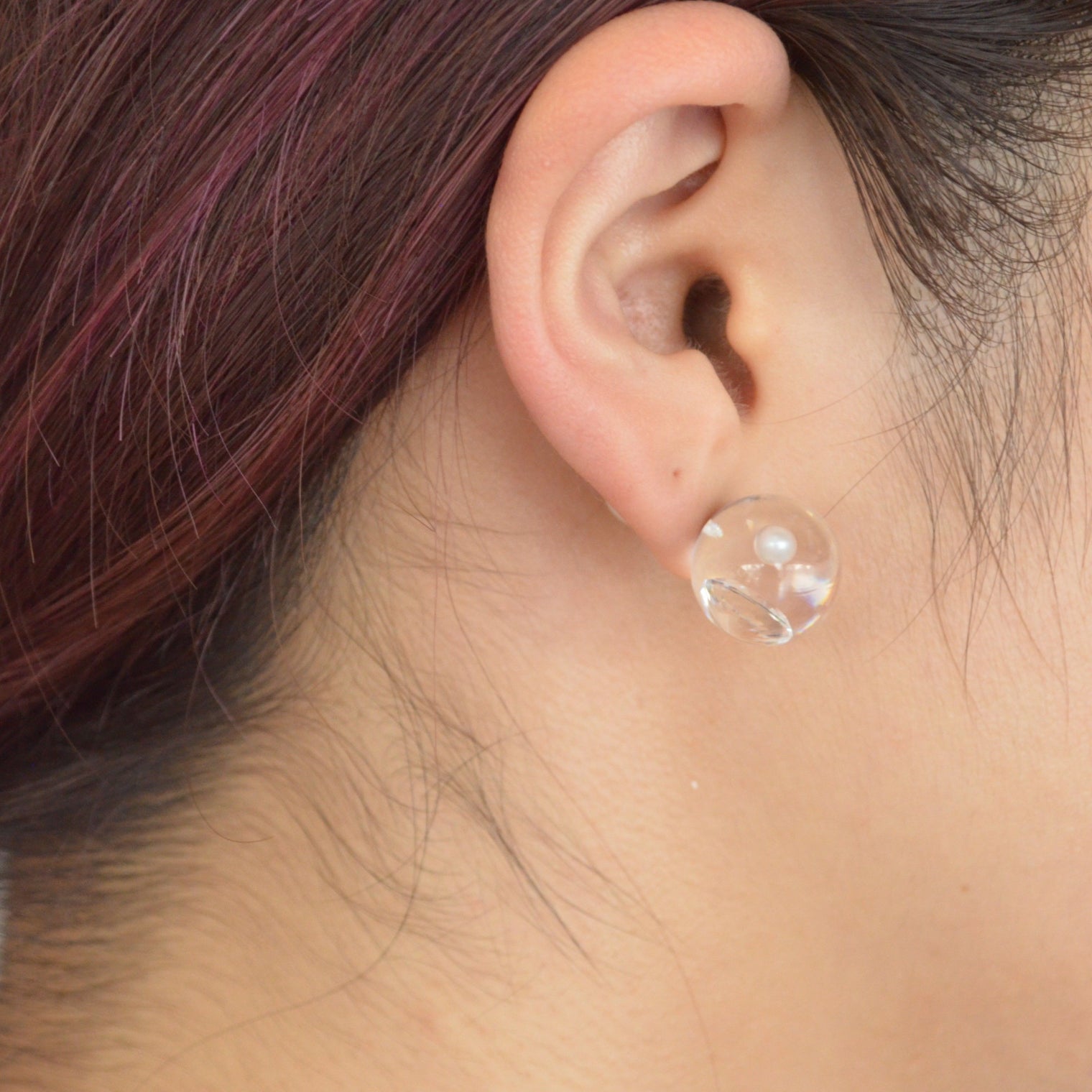 inclusion pierce (cubic zirconia / clear / 1pearl)