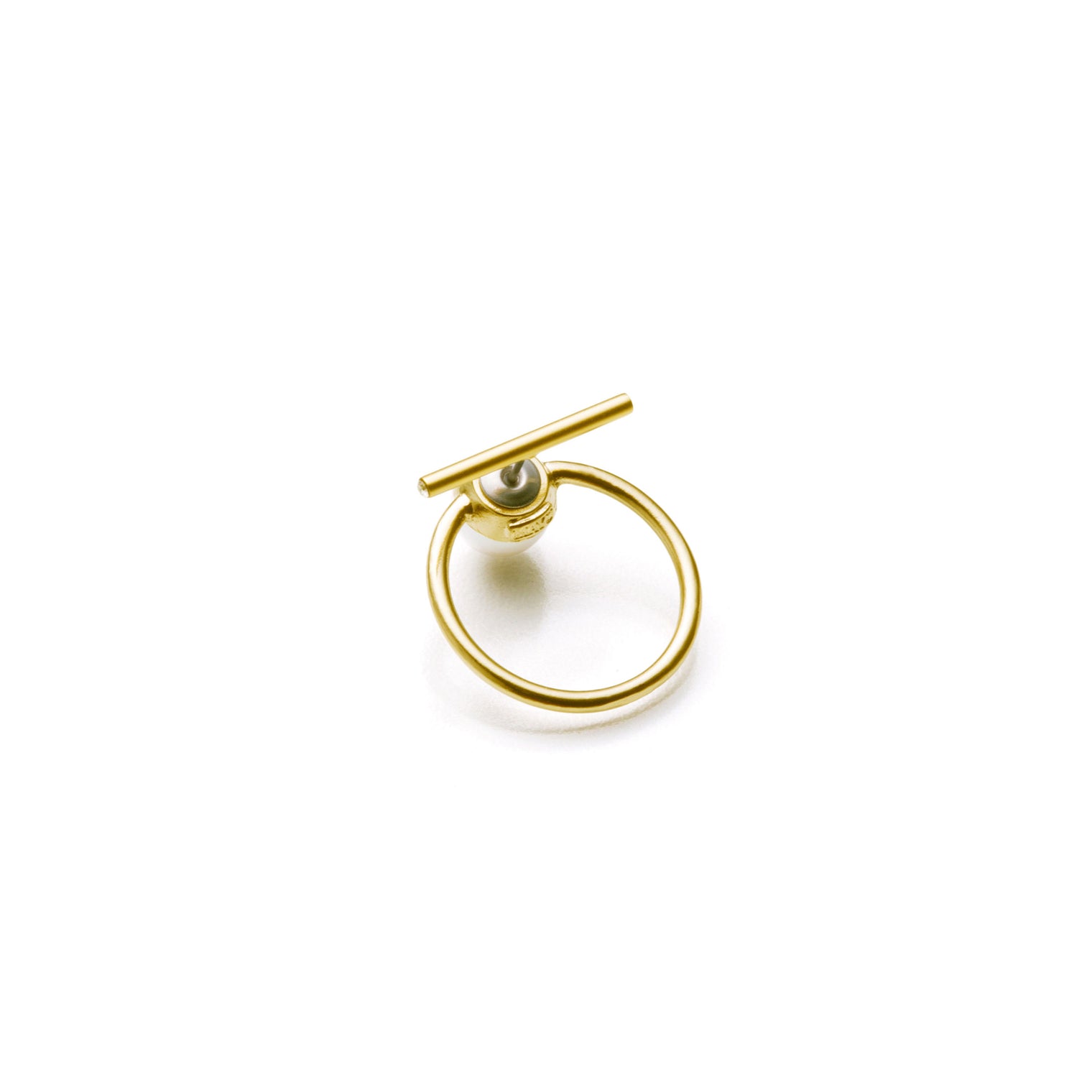 hoop catch pierce (20mm bar / 24mm hoop / gold)