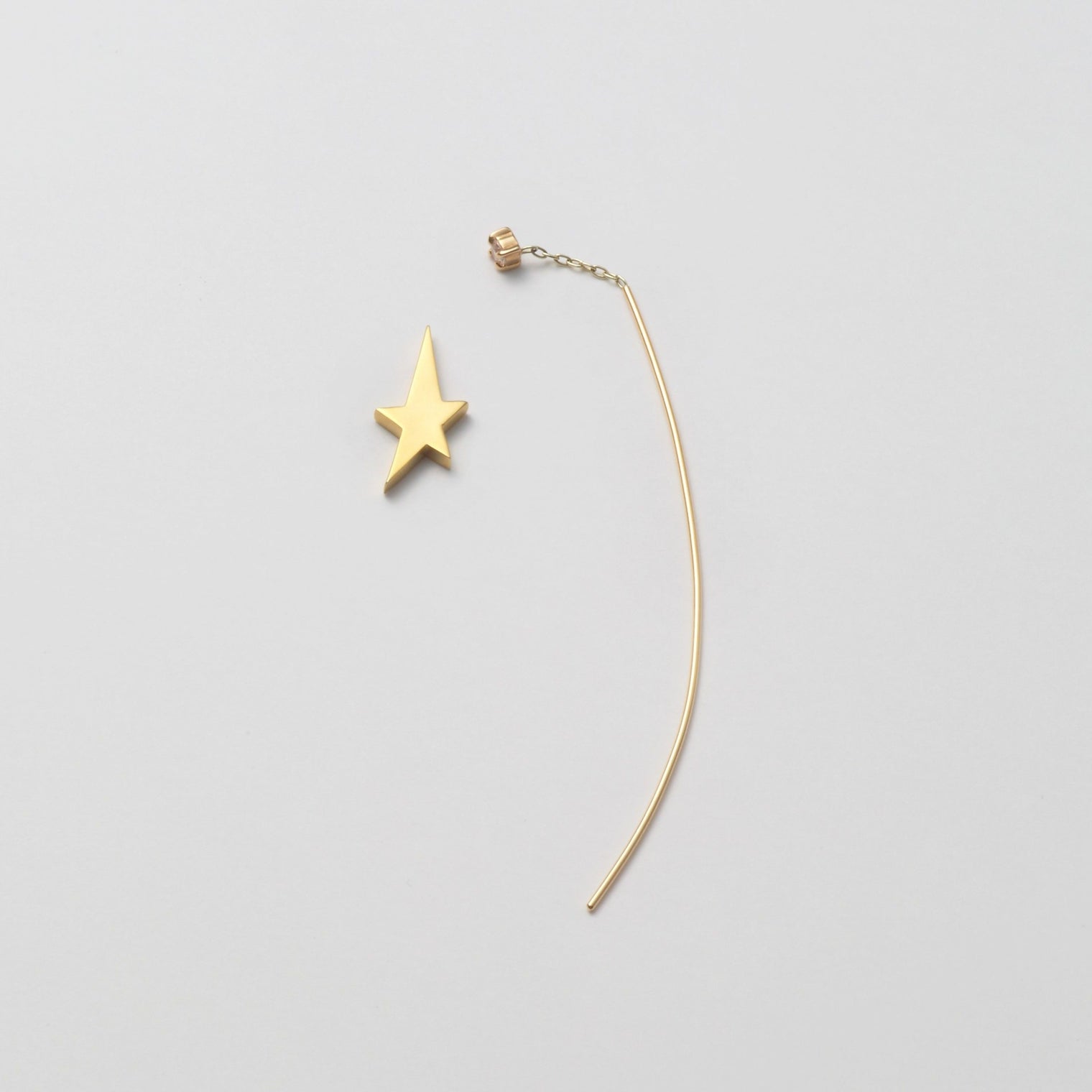 2way star pierce (Gold / Cubic Zirconia)