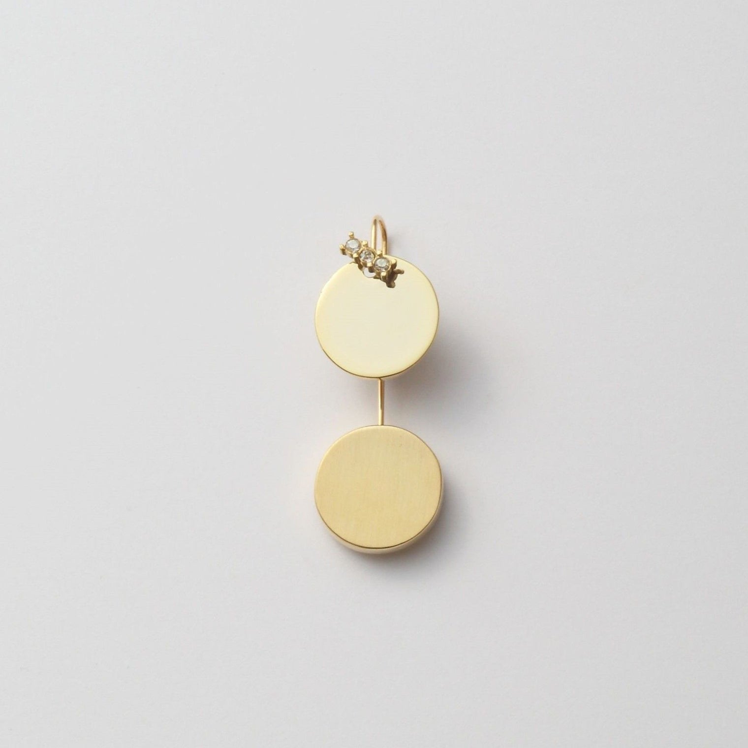 13mm circle / k10 post pierced earring