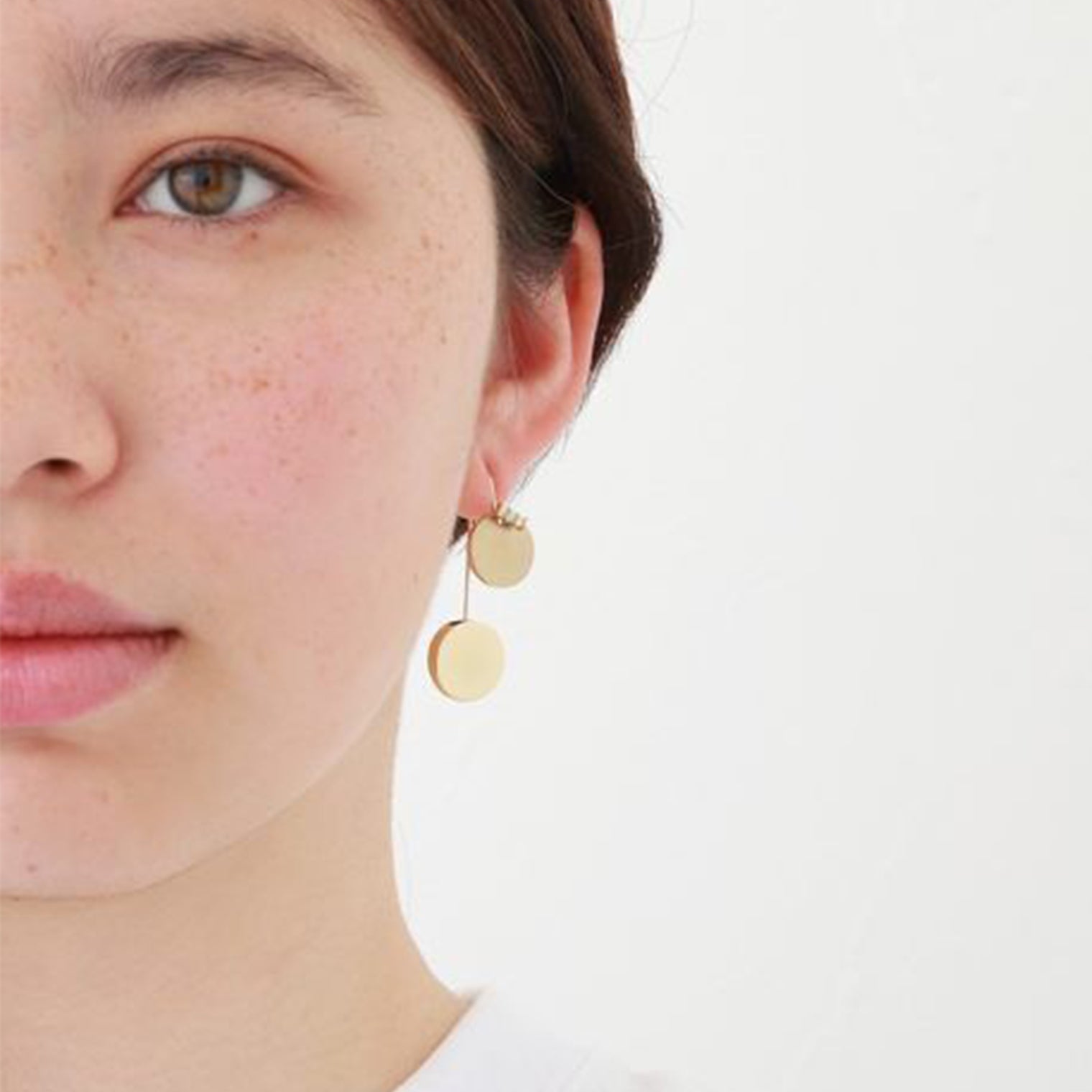 13mm circle / k10 post pierced earring